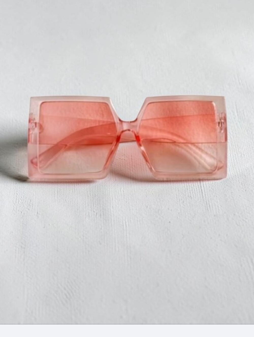 Stylish Oversized Geometric Square Sunglasses in Pink #328
